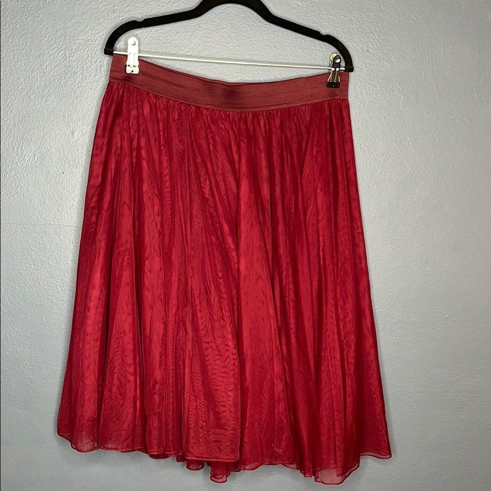 Burgundy tulle skirt